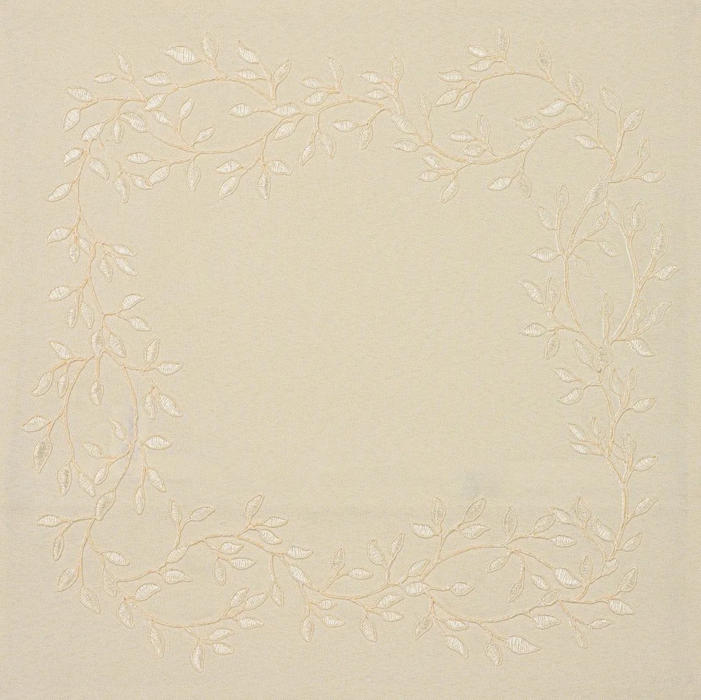 Poszewka dekoracyjna na poduszkę CHAPLET FLORAL 40x40 cm, kremowa