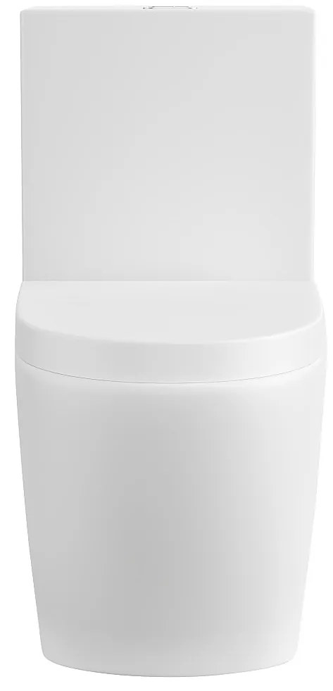 Miska WC stojąca z białej matowej ceramiki - Odpływ pionowy - NAGILAM