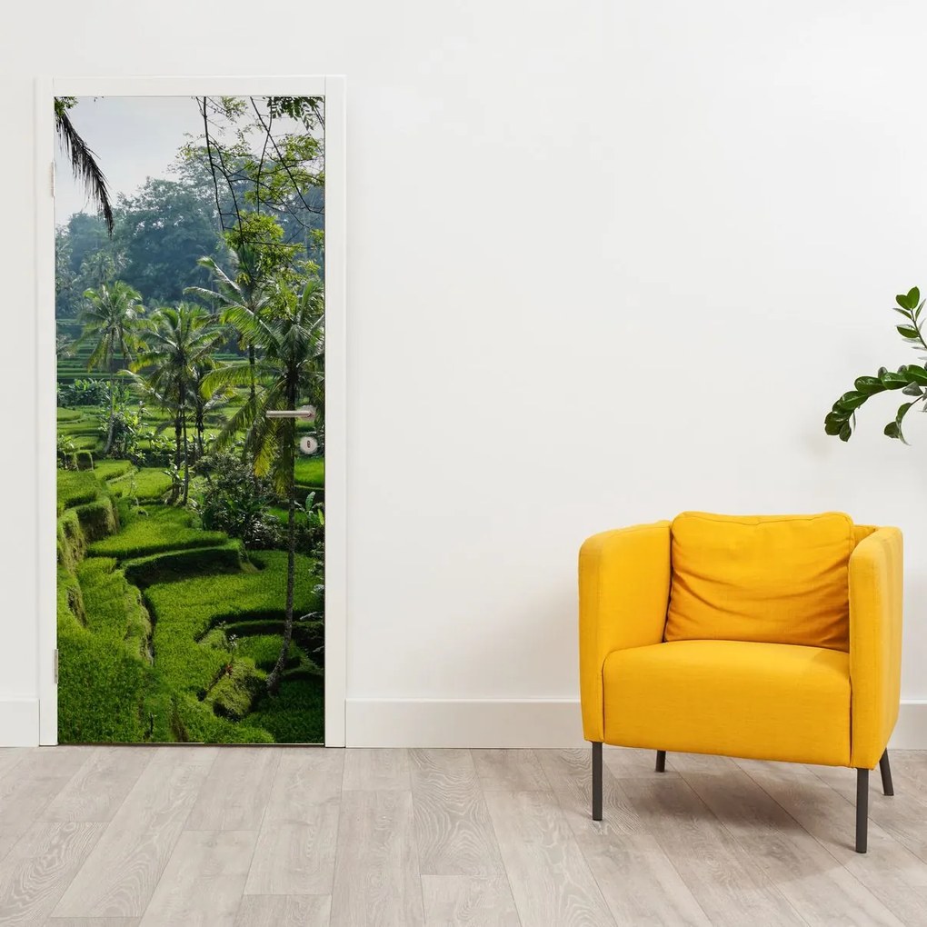 Fototapeta na drzwi - Tarasy ryżowe Tegalalang (95x205cm)