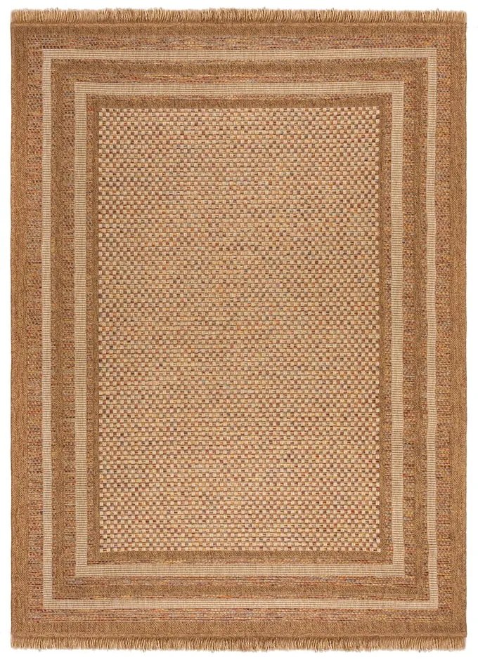 Dywan odpowiedni na zewnątrz w naturalnym kolorze 200x290 cm Layla Border – Flair Rugs