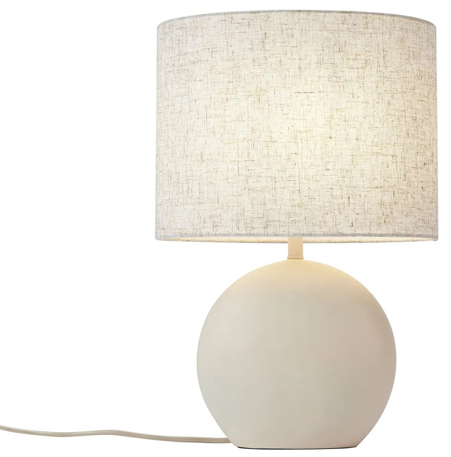 Lampa stołowa Japandi beżowa z lnianym abażurem - TimoJapandi Oswietlenie wewnetrzne