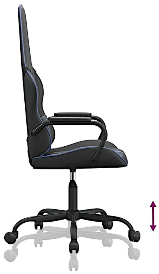 Czarno niebieski masujący fotel gamingowy C1-P55