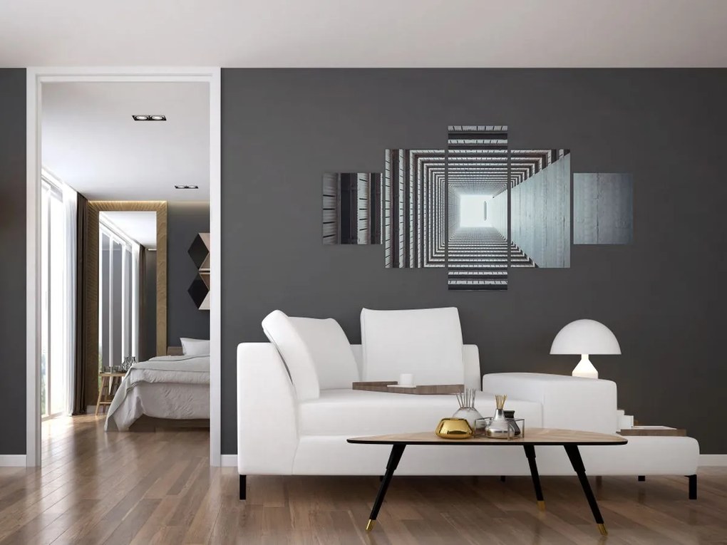 Obraz - Widok z wnętrza budynku (125x70 cm)