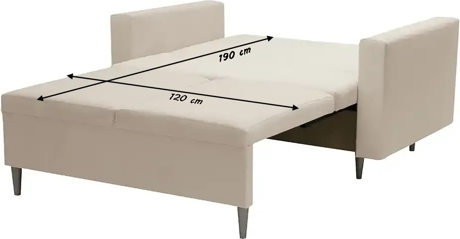 Sofa rozkładana 2os z funkcją spania GUEST Żółty