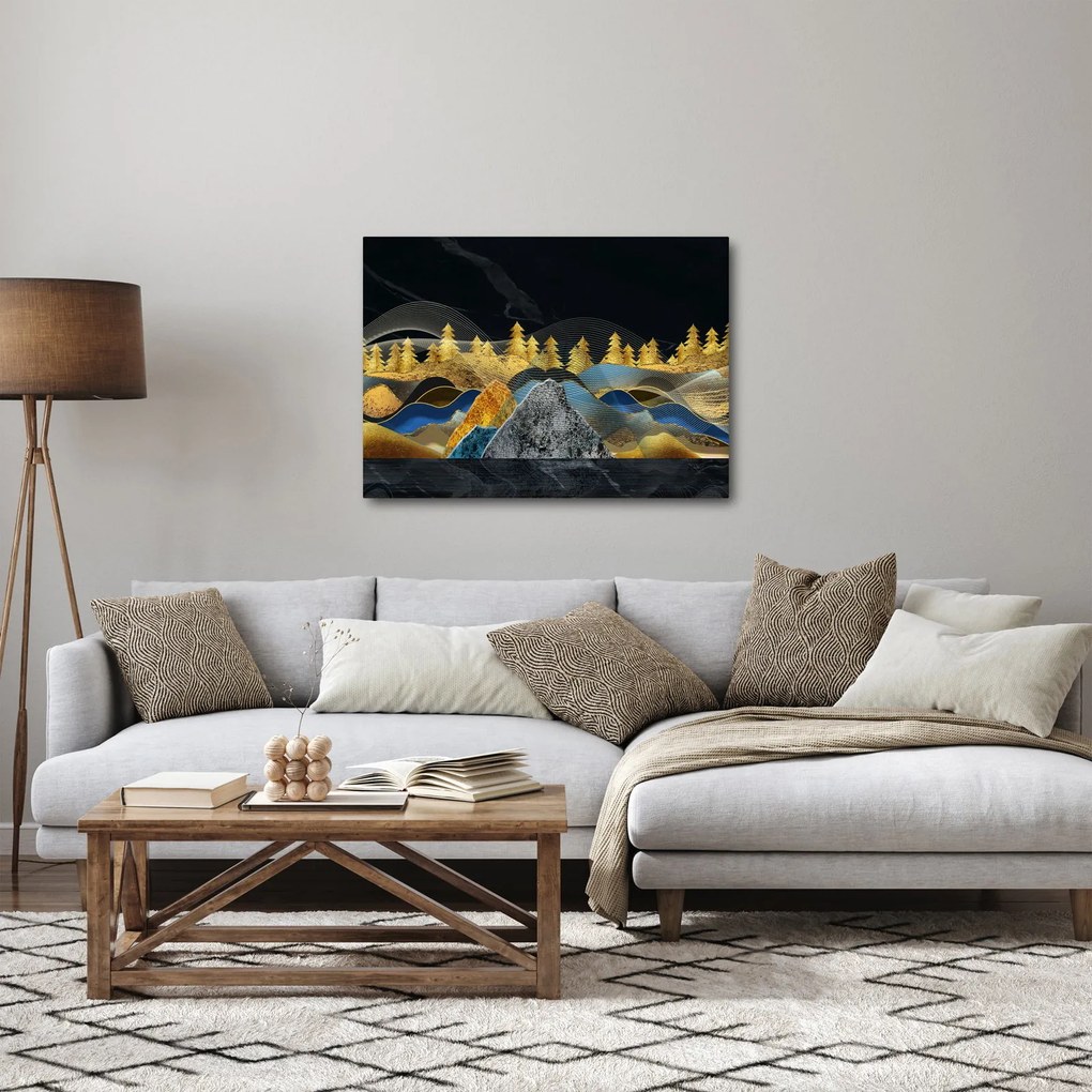 Obraz - Złote Góry (70x50 cm)
