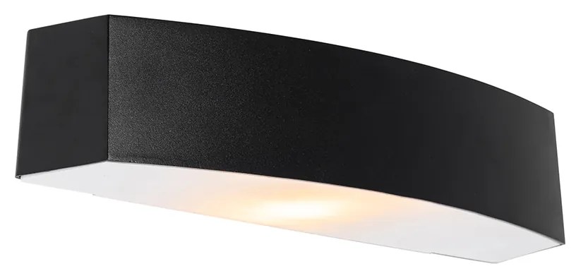 Zewnetrzna Nowoczesna lampa ścienna zewnętrzna czarna IP44 - Bojan Nowoczesny Oswietlenie zewnetrzne