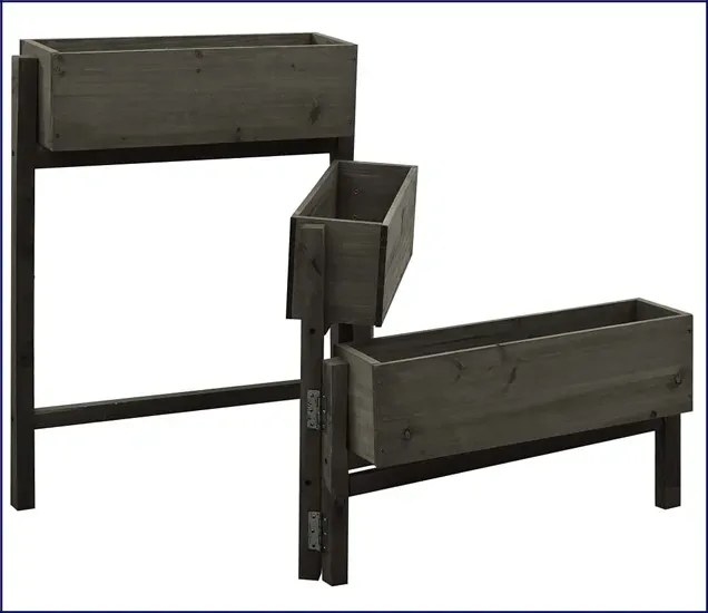 Drewniana Potrójna Donica Ogrodowa A1-B90