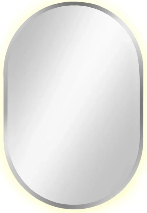 Srebrne podświetlane lustro 95x40 cm L0-C77