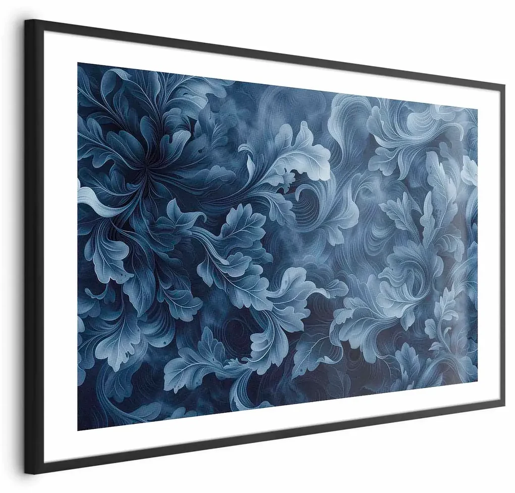 Plakat Abstrakcyjne ornamenty 42x29,7 cm z ramą czarną z marginesem ARTGEIST B