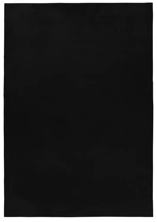 Dywan pluszowy Pouffy czarny 140 cm x 200 cm