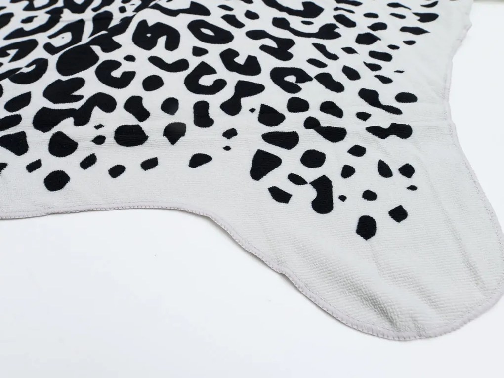 Ręcznik kąpielowy LEOPARD, czarno-biały