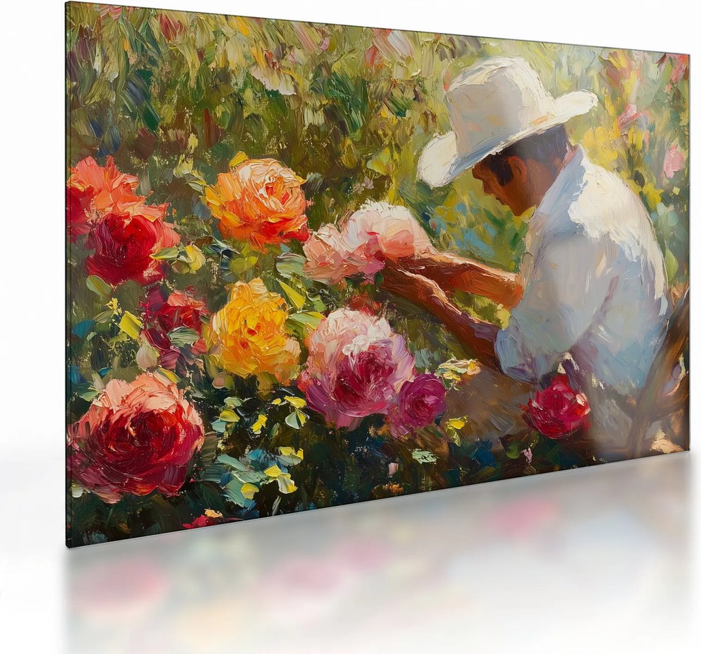 Obraz na szkle - Ogrodnik (70x50 cm)