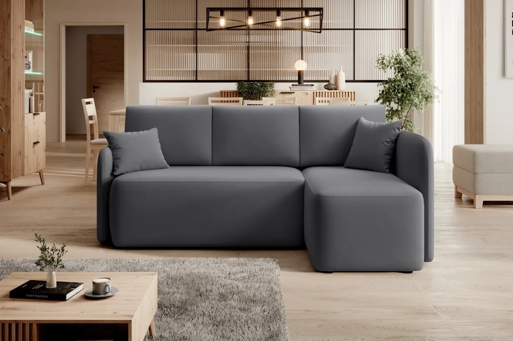 PROMOCJA Ciemnoszary narożnik HADSON prawy róg II klasa jakości Wersja: Prawy róg