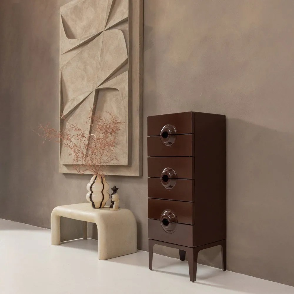 Kremowe stoliki w dekorze kamienia zestaw 2 szt. 42x92 cm Stani – WOOOD