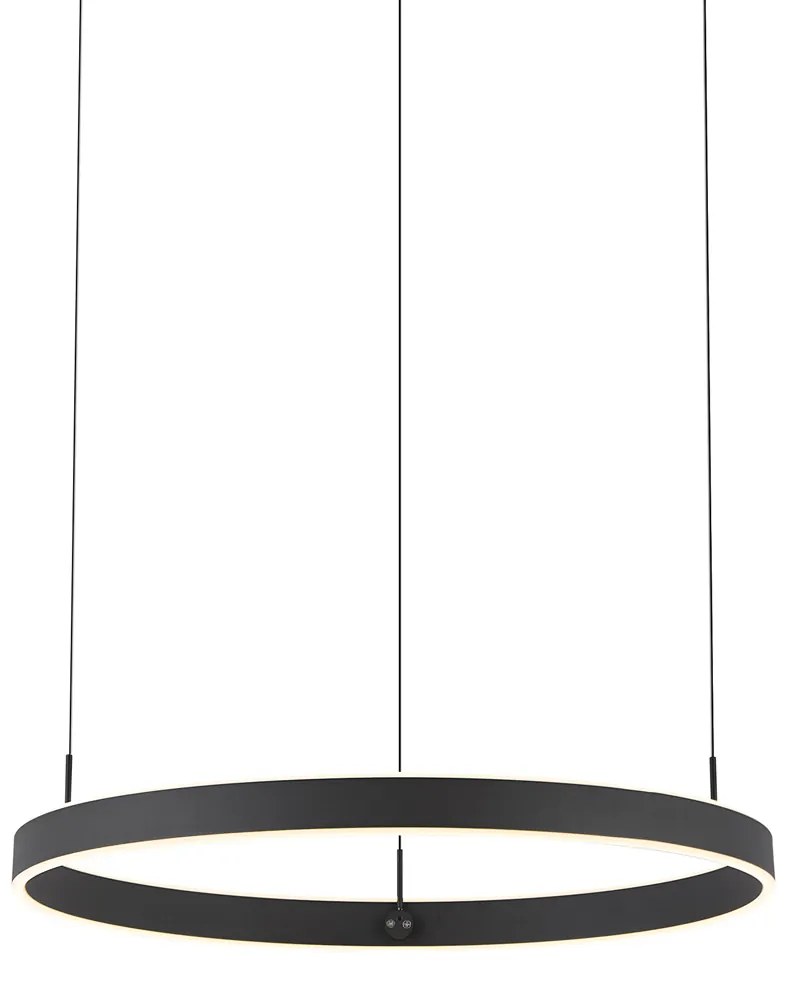 Designerska lampa wisząca czarna z 3-stopniową regulacją ściemniania - Titmus Nowoczesny Oswietlenie wewnetrzne