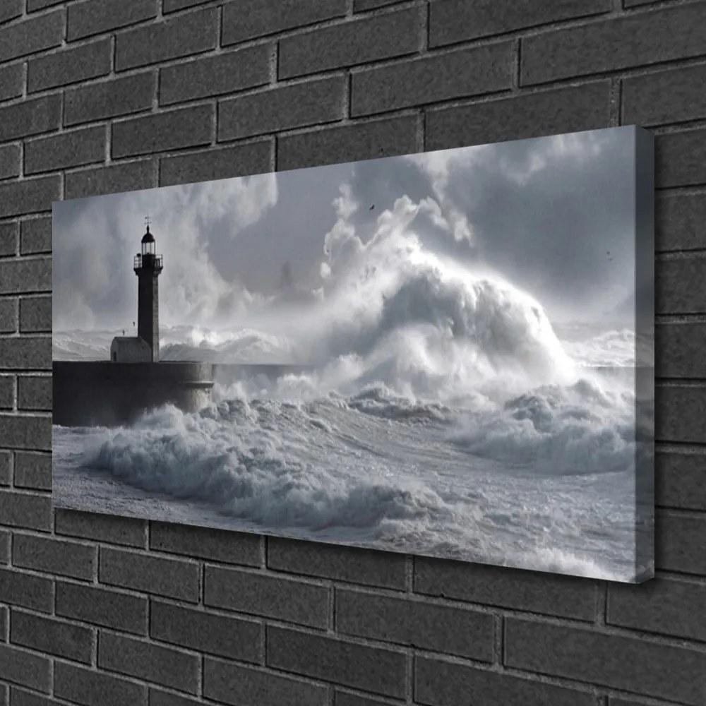 Obraz na płótnie Klasyczna Latarnia Morska