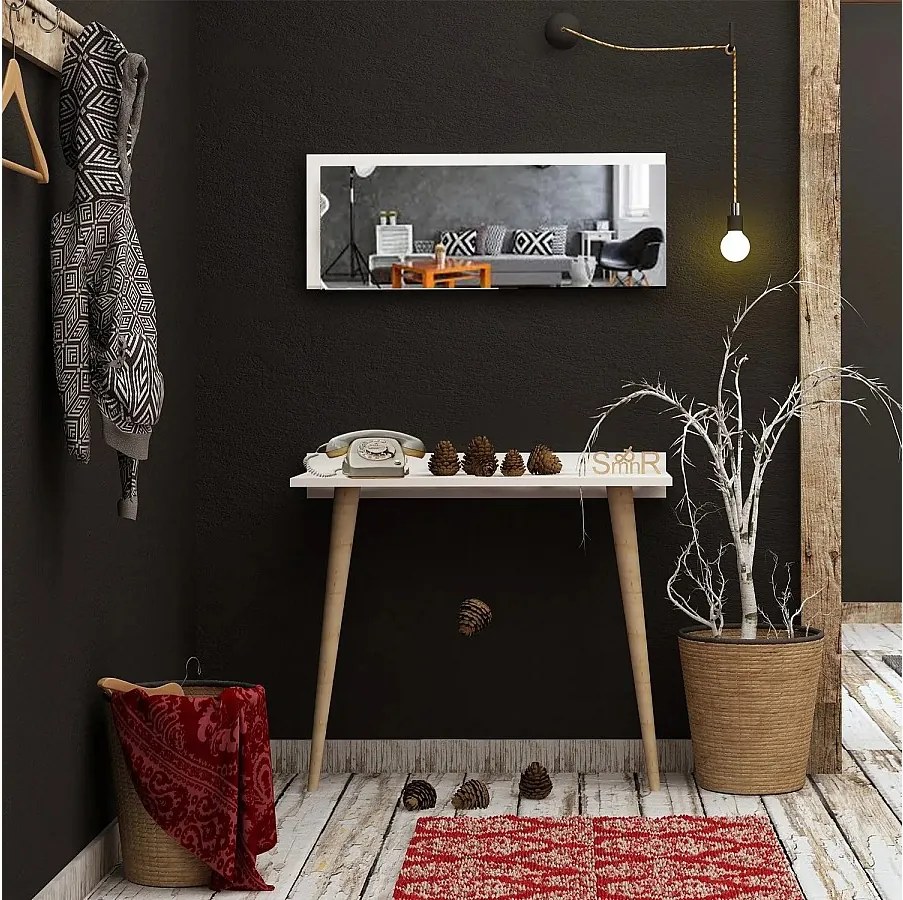 Kredens wejściowy – 80 cm x 84 cm x 32 cm – biały – płyta wiórowa pokryta melaminą