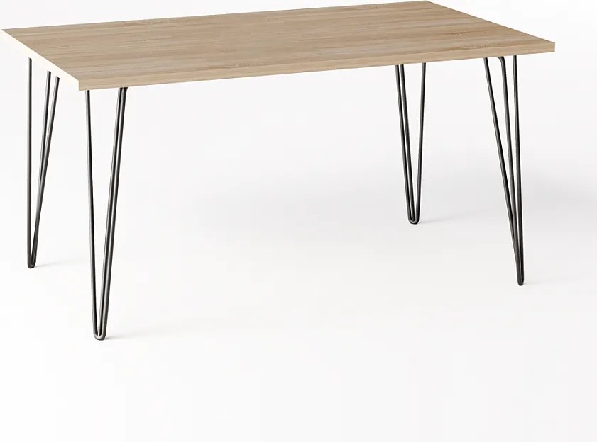 Stół FISK 138 x 80 cm do kuchni, salonu, jadalni Dąb Sonoma