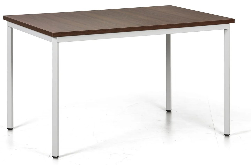 Stół do jadalni TRIVIA, szara konstrukcja, 1200 x 800 mm, orzech
