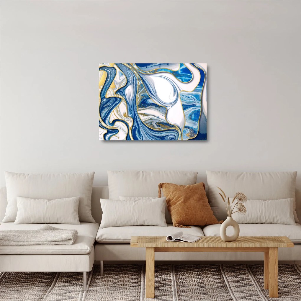 Obraz na szkle - Fale z marmuru (70x50 cm)