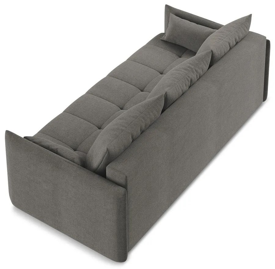 Ciemnoszara rozkładana/ze schowkiem sofa 225 cm Moku – Makamii