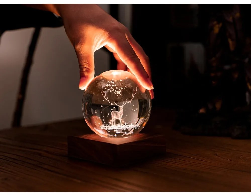 Ciemnobrązowa dekoracja świetlna na USB Amber – Gingko