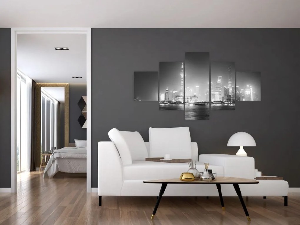 Obraz nowoczesnych drapaczy chmur (125x70 cm)