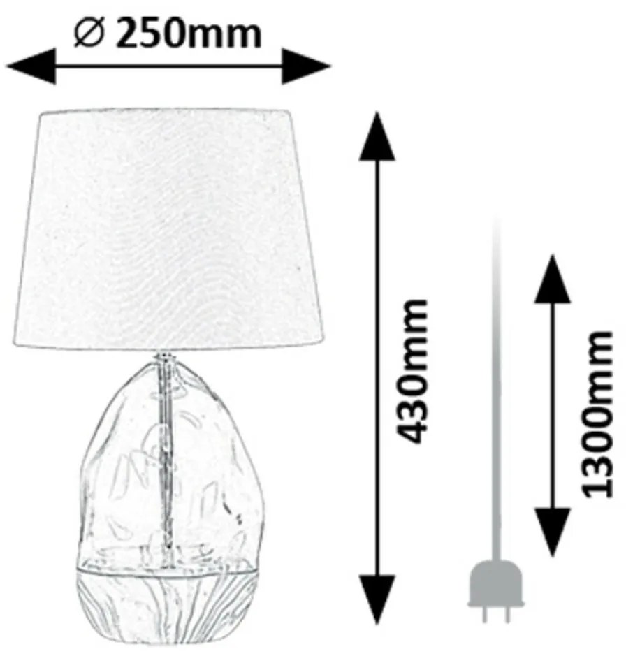 Rabalux 74227 dekoracyjna lampa stołowa Apolonia, biały, E27, 1x max. 40 W, IP20