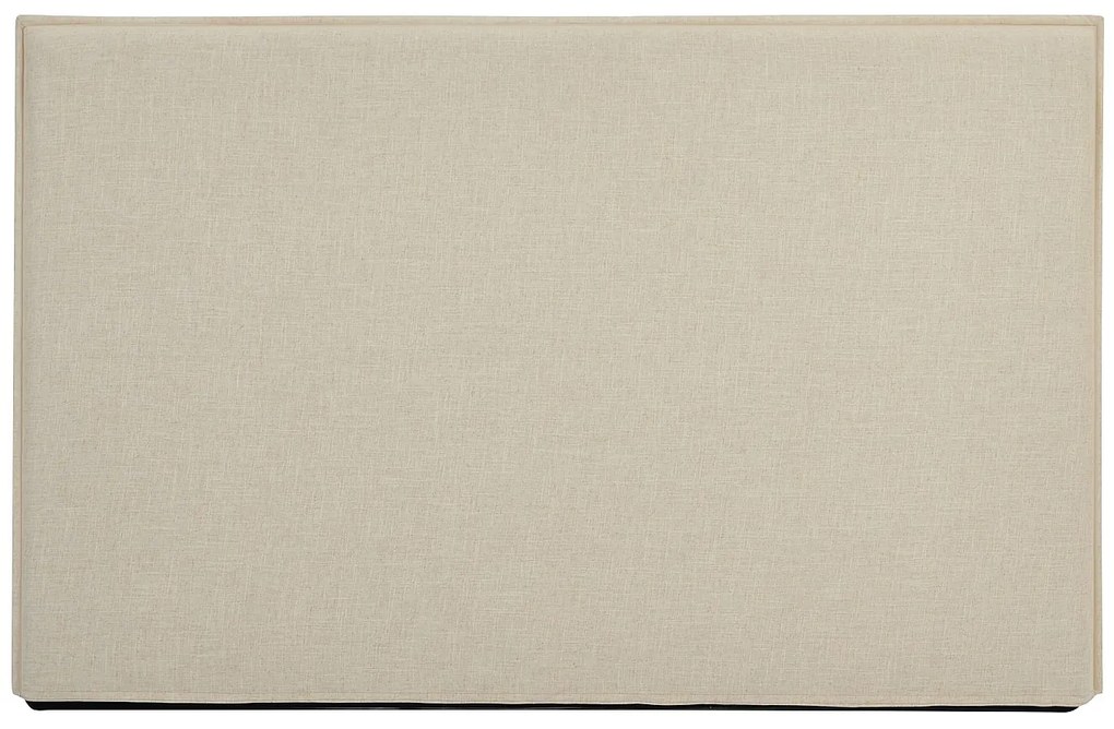 Zagłówek do łóżka ze zdejmowanym pokrowcem 150 cm - Bawełna i len - Beżowy - TAHIME