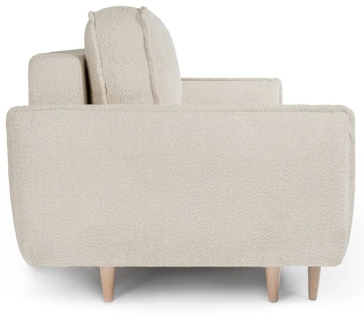 Beżowa rozkładana sofa z materiału bouclé 215 cm Patti – Bonami Selection