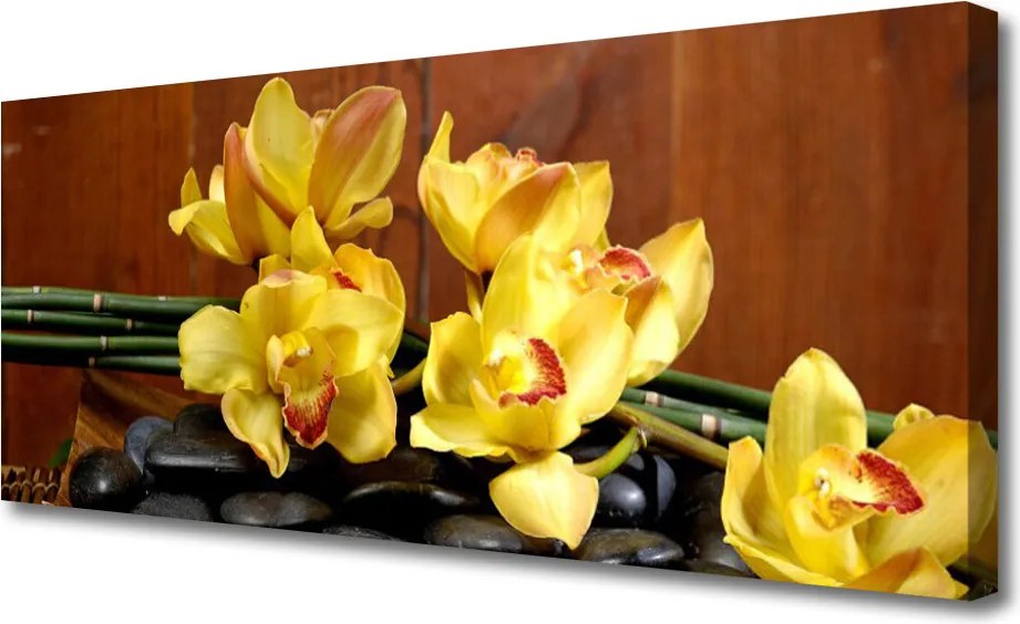 Obraz canvas na ścianę Fioletowa Orchidea w Detalu