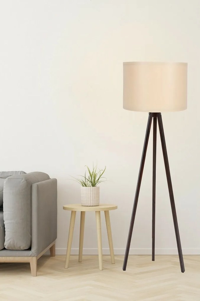 Lampa podłogowa Tripod Cream Walnut 101