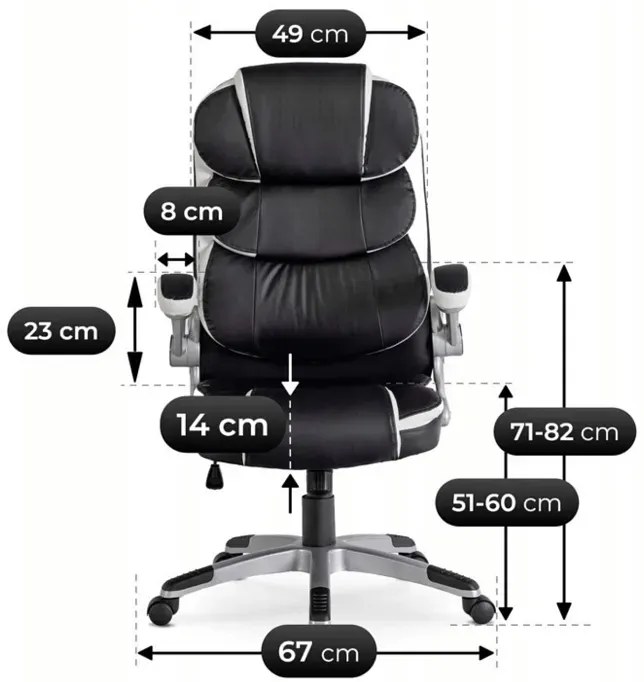 Czarny fotel obrotowy  P8-G53