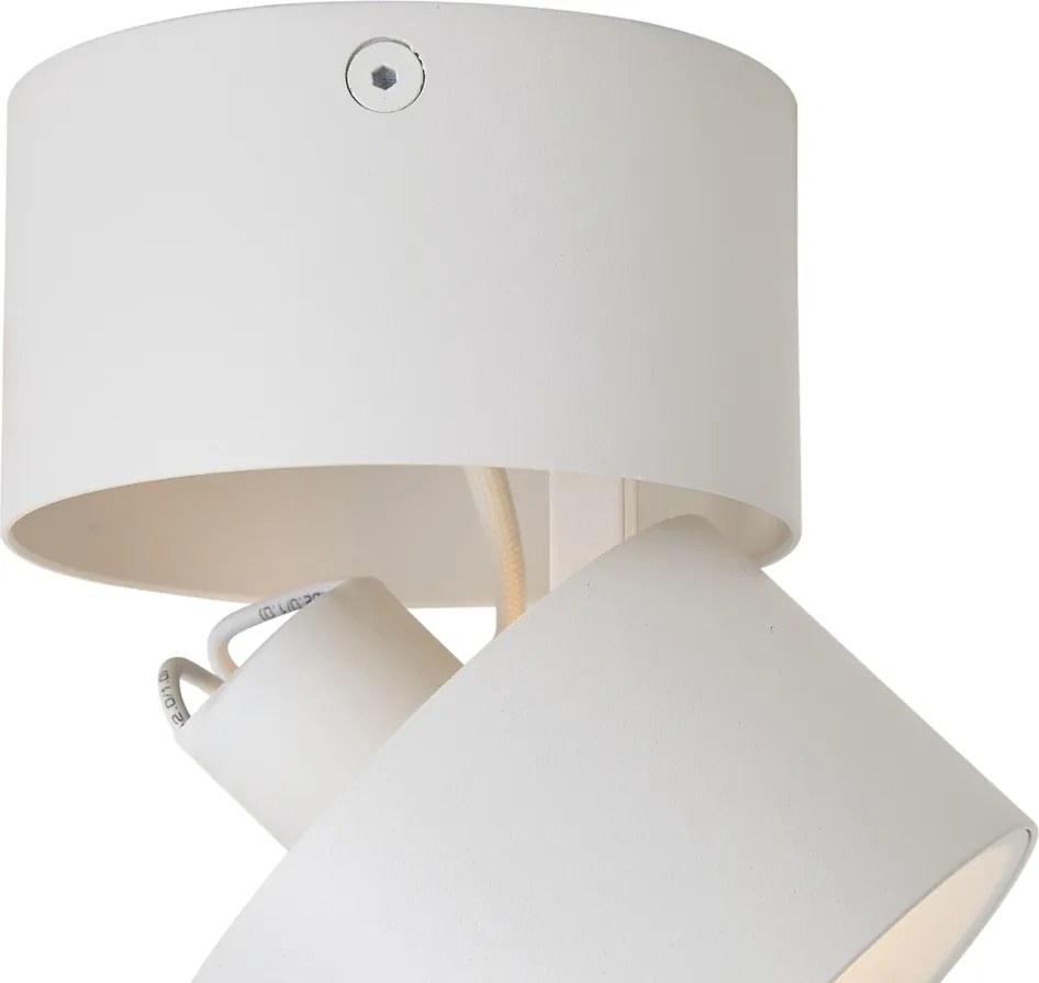 Nowoczesny reflektor natynkowy biały GU10 50mm uchylny - Echo