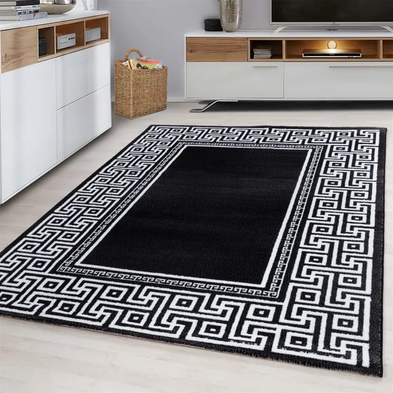 Dywan nowoczesny Parma czarno-kremowy 160 cm x 230 cm