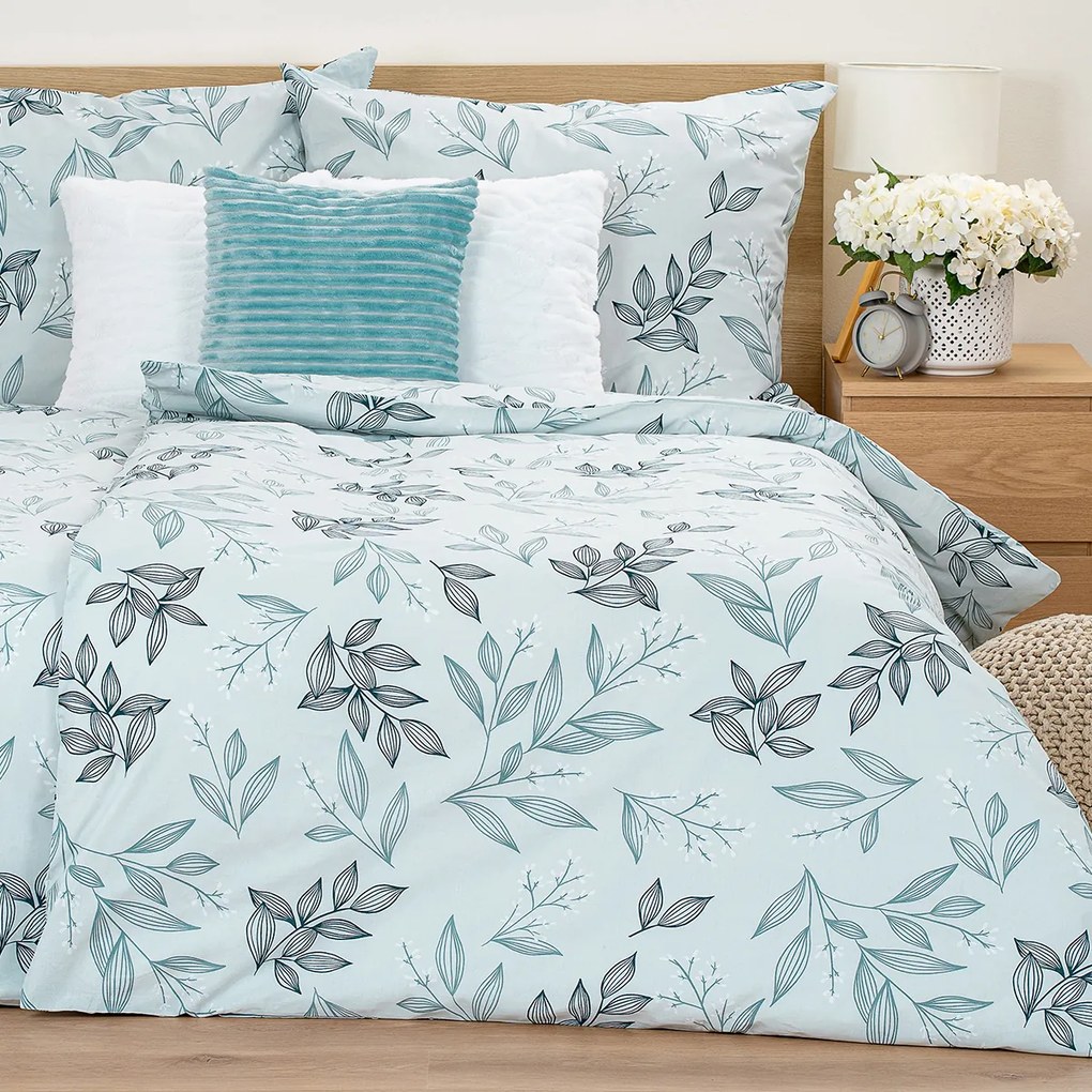 4Home Pościel bawełniana Frosty Leaves, 140 x 200 cm, 70 x 90 cm