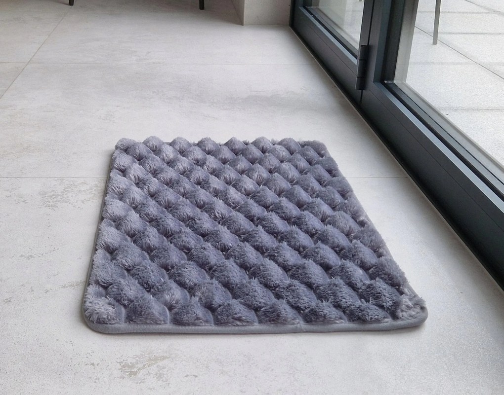 Dywanik antypoślizgowy Granatowy 40x60 cm Miękki Dekoracyjny gumowy spód