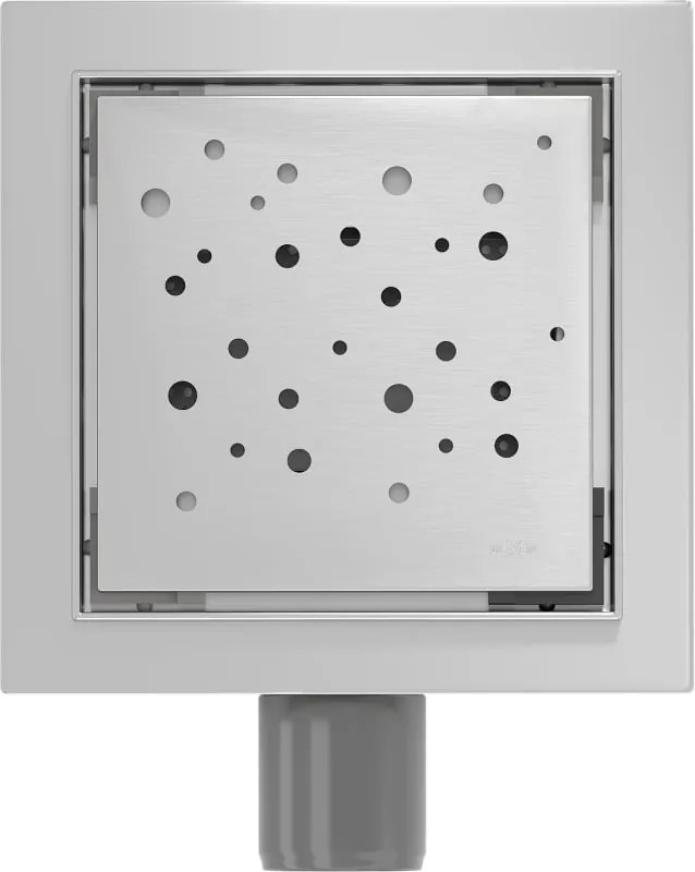 Mexen Flat-Q M12 wpust podłogowy kwadratowy 12 x 12 cm, inox - 1010412