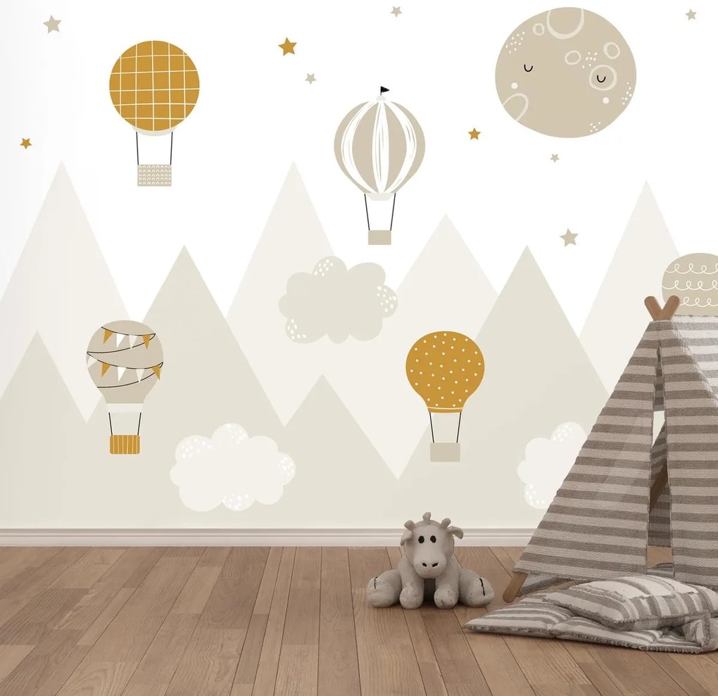 Fototapeta - Delikatne balony, ilustracja (196x136 cm)