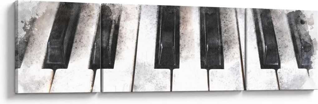 Obraz - Fortepian, akwarela (170x50 cm)