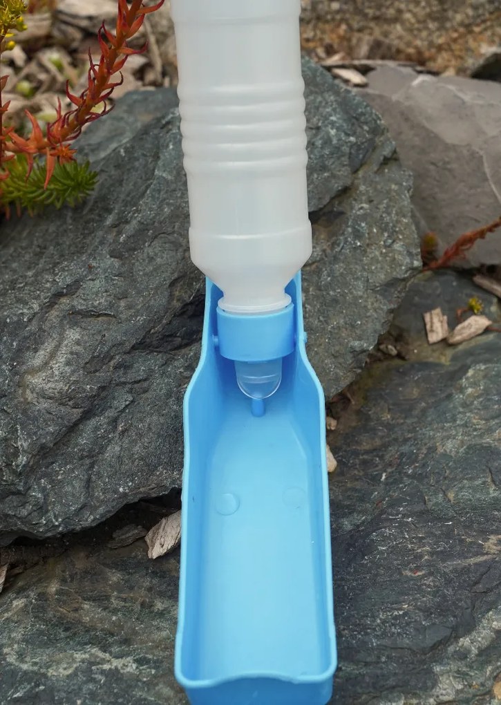 Butelka podróżna z miską dla psów 250 ml ANIMAL, zielona