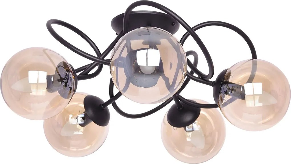 Pięcioramienna nowoczesna lampa sufitowa - 5X A207 C4-D79