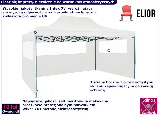 Biały namiot plenerowy - Exio