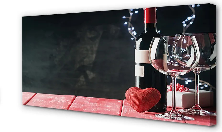 Zdjęcie na płótnie Serce w Blasku Lampek