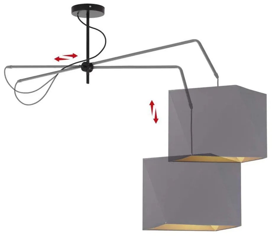 Lampa wisząca glamour regulowana - H8-M41