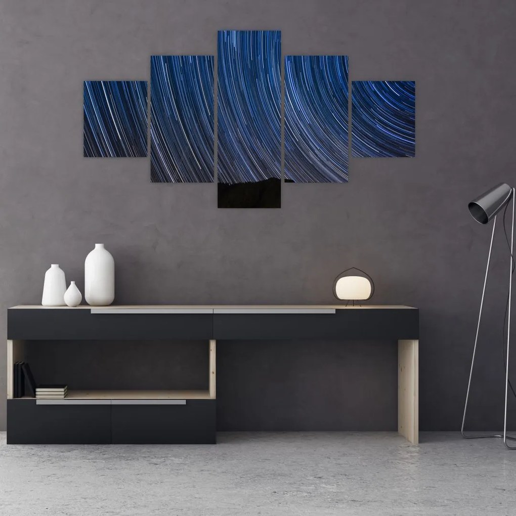 Obraz nocnych gwiazd i nieba (125x70 cm)