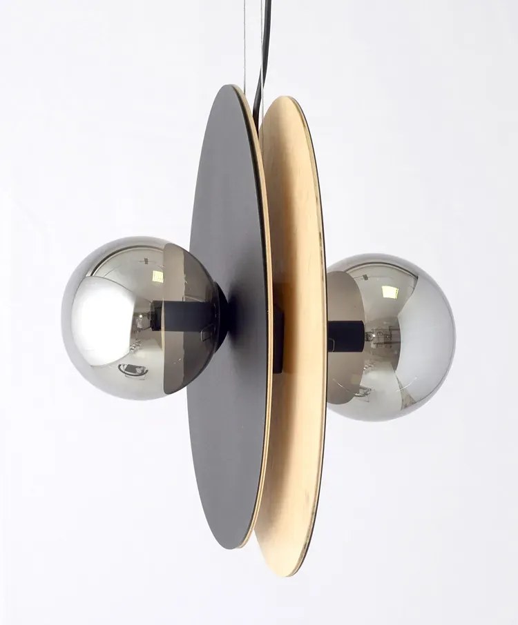 Nowoczesna wisząca lampa grafit - 3X D104 H2-K09