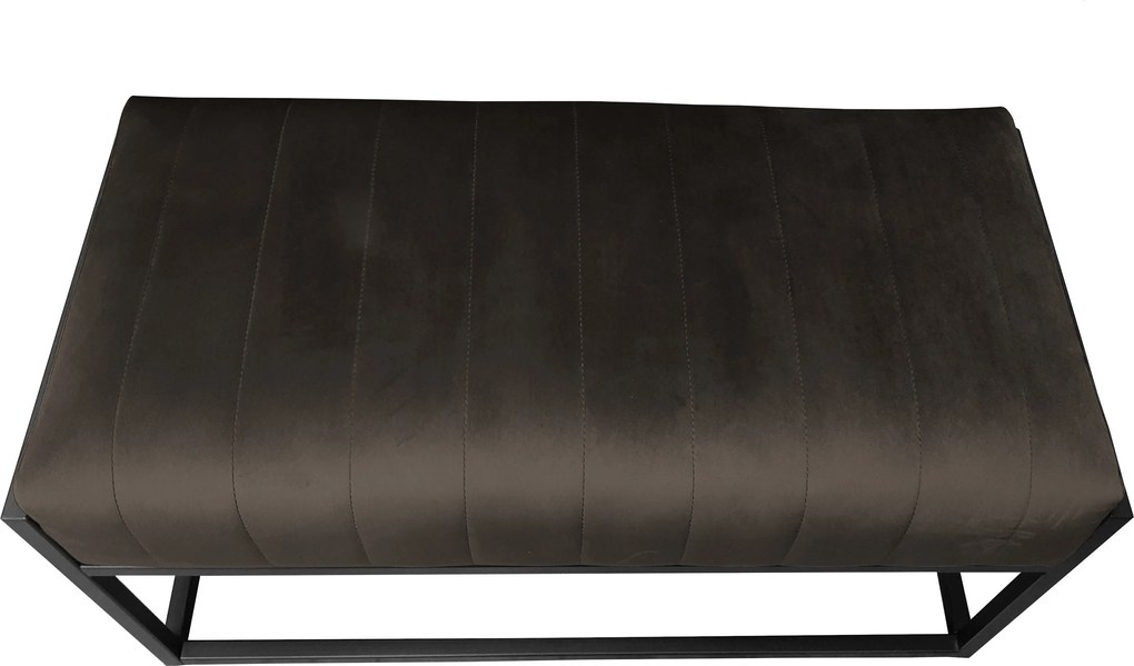Ławka KAYA tkanina Welur loft ławka metal : Kolor Stelaża - Czarny , Kolor tkaniny - VELVET - MG05, Typ tkaniny - Velvet