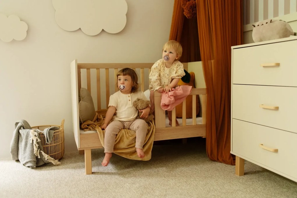 Łóżeczko dziecięce LAURA 120x60 buk/szampański LITTLE SKY
