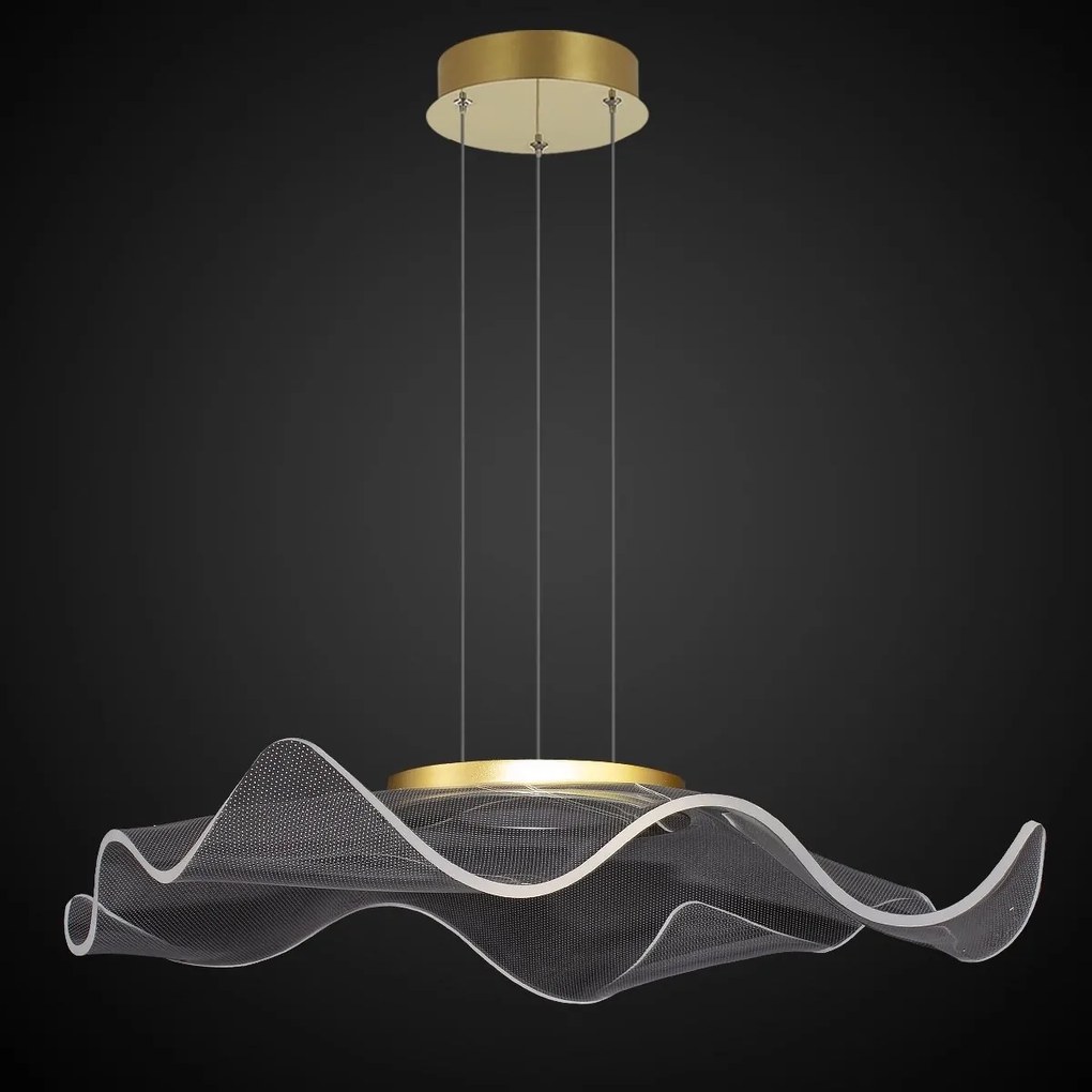 Transparentna lampa wisząca z akrylowym kloszem Velo No.2